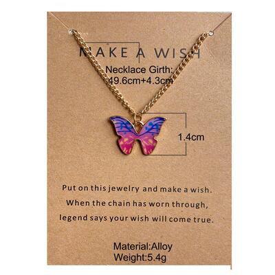 Hot Sale Boho Butterfly Pendant Necklace波西米亚蝴蝶吊坠项炼