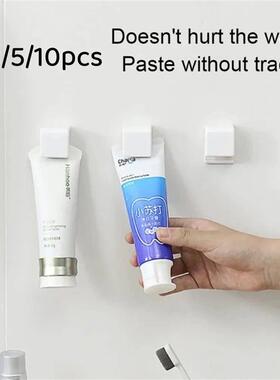 1-100pcs Punch-free Toothbrush Holder Wall-mounted Toothpast