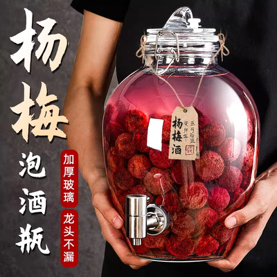 泡酒玻璃瓶专用酒瓶杨梅带龙头果酒空瓶子泡酒罐容器食品级密封罐