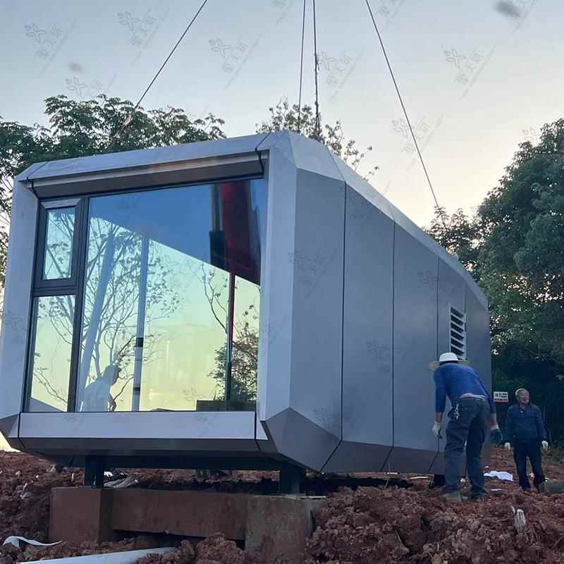 轻钢住人酒店景区网红苹果舱制作露营引流打卡胶囊民宿厂家