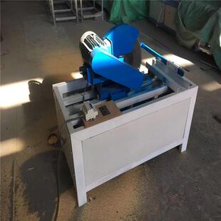 台式圆木断木锯 小型木棒截料机 半自动原木分段锯