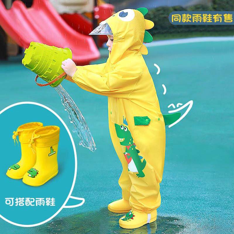 2025款儿童连体防水雨衣新酯纤维防女雨童装聚男童童雨衣套装