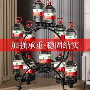 花盆架子带客放厅落地式 阳台花架多层圆形轮移动ZOO铁艺摆置物架