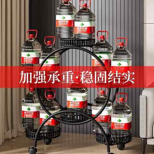 花盆架子带客放厅落地式阳台花架多层圆形轮移动ZOO铁艺摆置物架