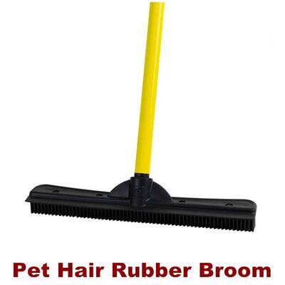 Pet Hair Rubber Broom Push Fur Remover Tool Lint Brush