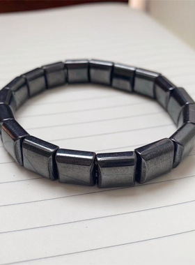 陨石手串新疆罗布泊富镍高碳黑钻陨天铁陨星佛珠子黑又亮手链