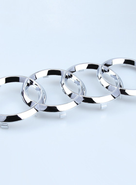 适用于一汽奥迪四环A3A5A4LA6LQ5Q7中网标尾标前后标黑色改装车标