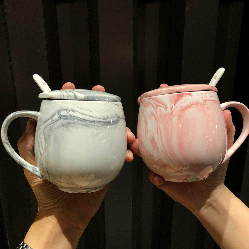 简约创意仙山陶瓷马克杯水杯子 手工茶具茶杯办公室水杯防尘带盖