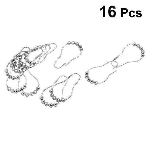 16 Pcs Stainless Steel Hook up Curtain Hooks for Curtains