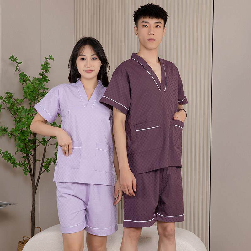 洗浴浴服男女汗蒸服睡衣足疗店高档大尺码桑拿服按摩汗蒸服家居服