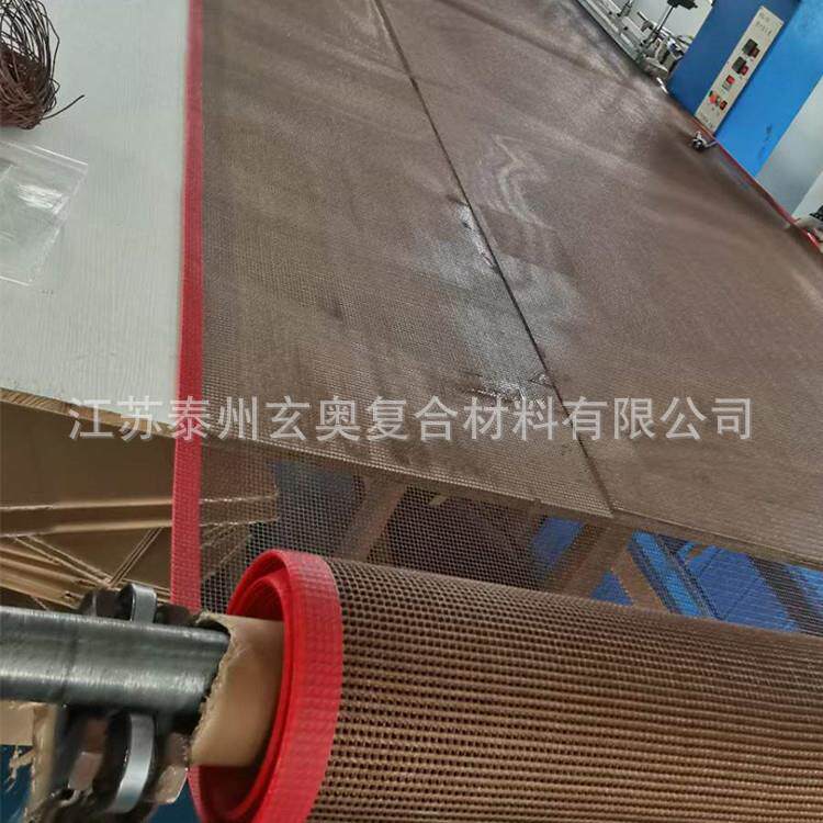 铁氟龙纤维网布 网格输送带 茶叶烘干PTFE涂层网格布规格多可制作