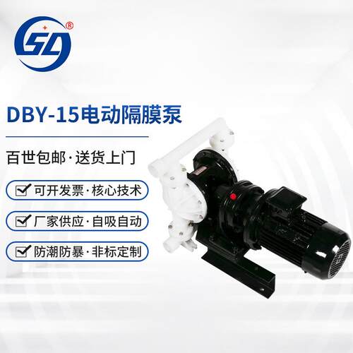 生产供应DBY-15PP工程塑料电动隔膜泵化工泵耐腐蚀自吸性能强