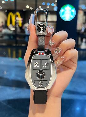 奔驰gla200钥匙套c200l扣b200车cla220男c180l老款a180女glc260壳