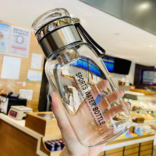 高档高档耐热玻璃杯大容量泡茶杯茶水分离2000ml大水杯便携1000ml