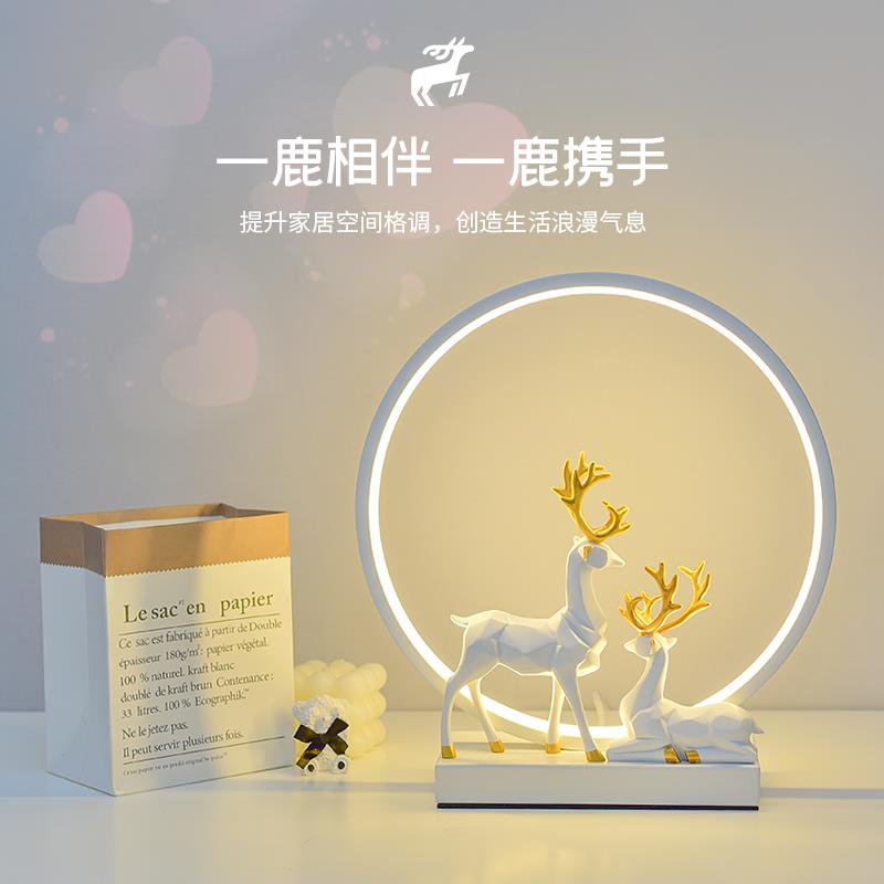 网红一鹿有你LED夜灯卧室睡眠温馨usb小台灯护眼床头插电喂奶宿舍