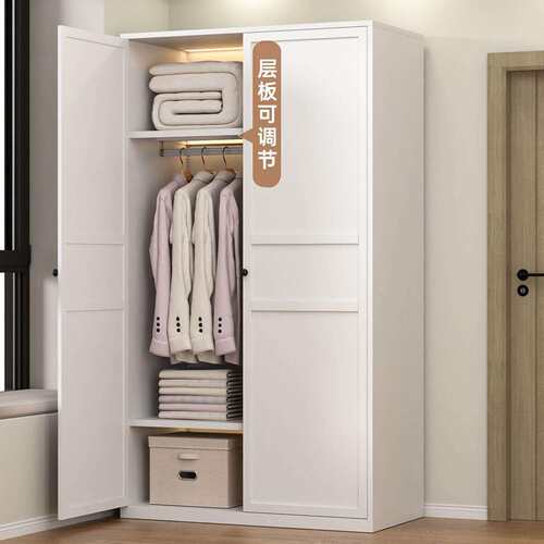 简约钢制衣柜家用卧室小户型儿童房无甲醛出租房简易组合柜带抽屉