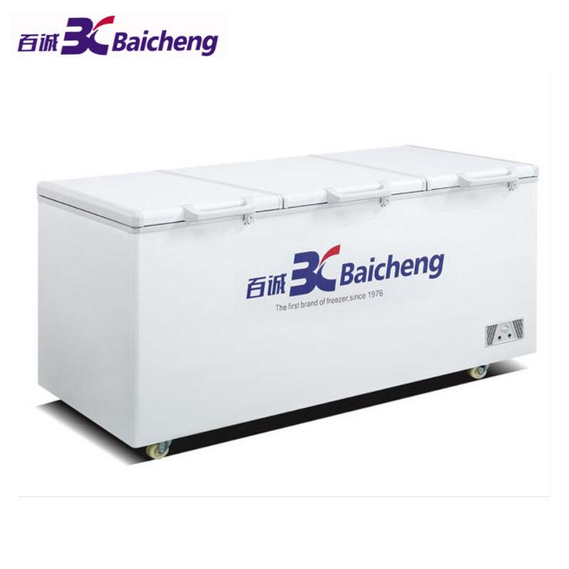 百诚BD/C-728/1000/1250三门单温冷冻冷藏卧式冰柜冻肉柜冻牛肉柜