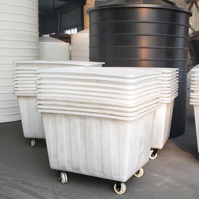印染厂推布车 500L1000L塑料方箱内胆 南通纺织服装周转布车桶