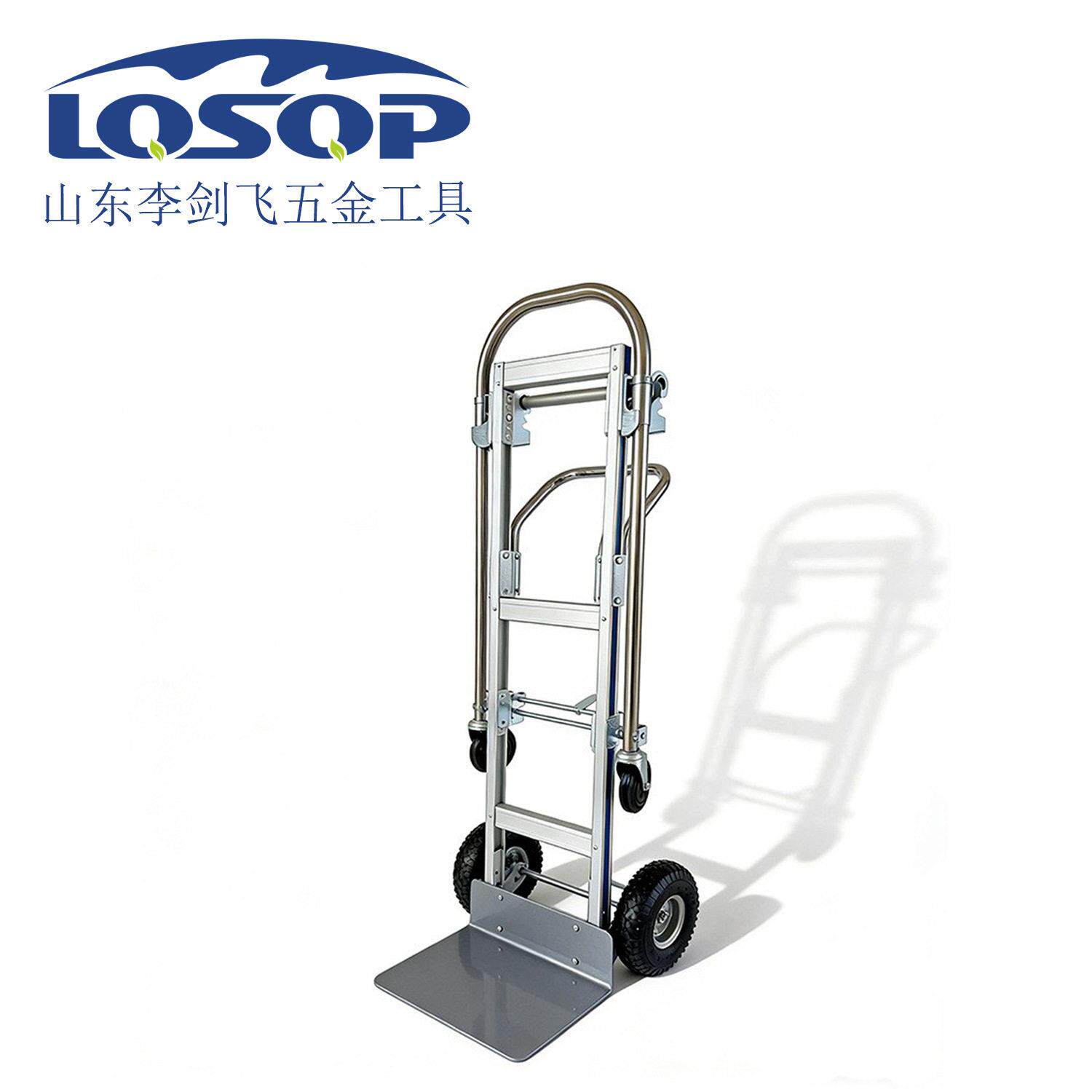 铝合金老虎车两轮手推车工地拉货车建筑货仓车手推搬运车