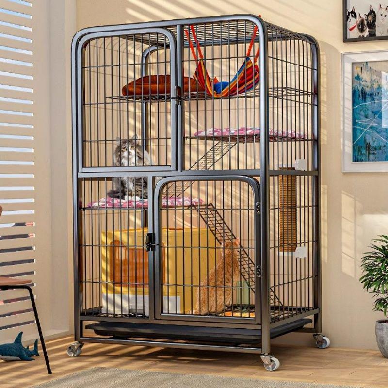 猫笼子家用室内带厕所一体猫舍猫别墅不占地方大号两层大空间猫笼