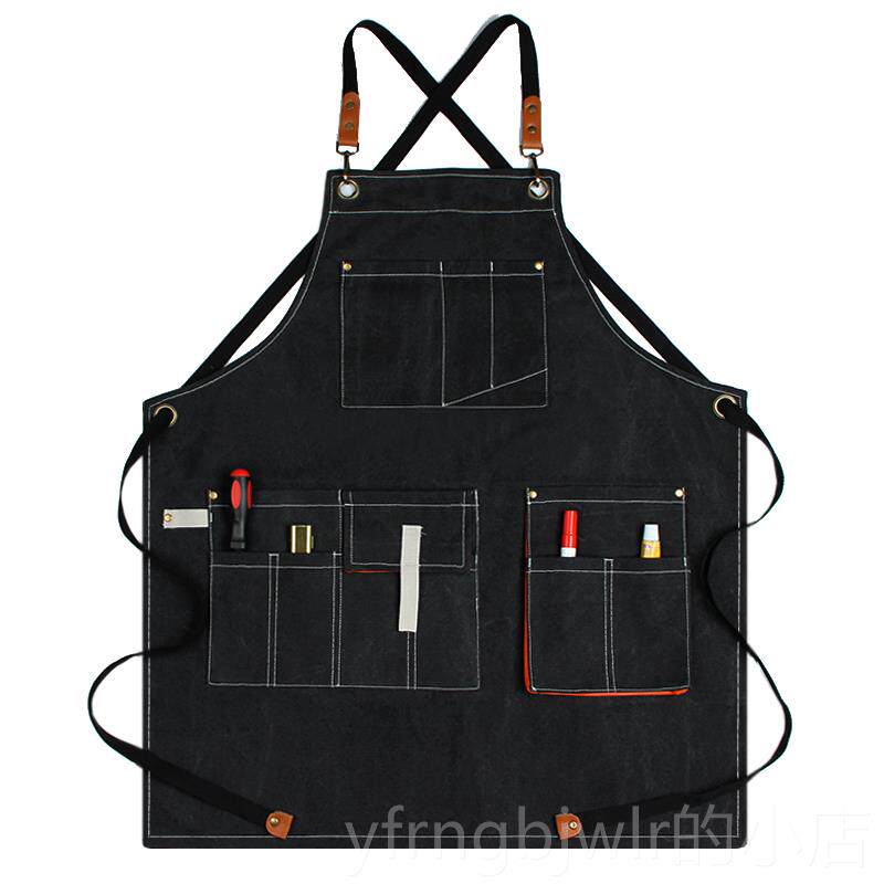 新款工制匠电工修木工o围裙男士加厚防水定lgo园艺美发师工具工作