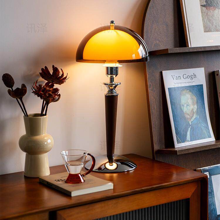 台灯中古风卧室床头柜落日氛围灯2026年新款感法式复古柜台灯