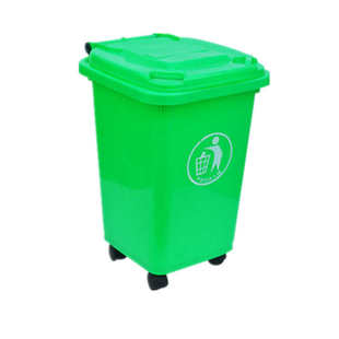 户外分类垃圾桶50L加厚带盖塑料方形户外农村四色环卫垃圾箱厂家