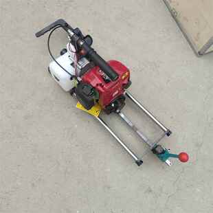 立柱支架钢管打眼打洞冲孔机四冲程汽油光伏对穿钻孔机