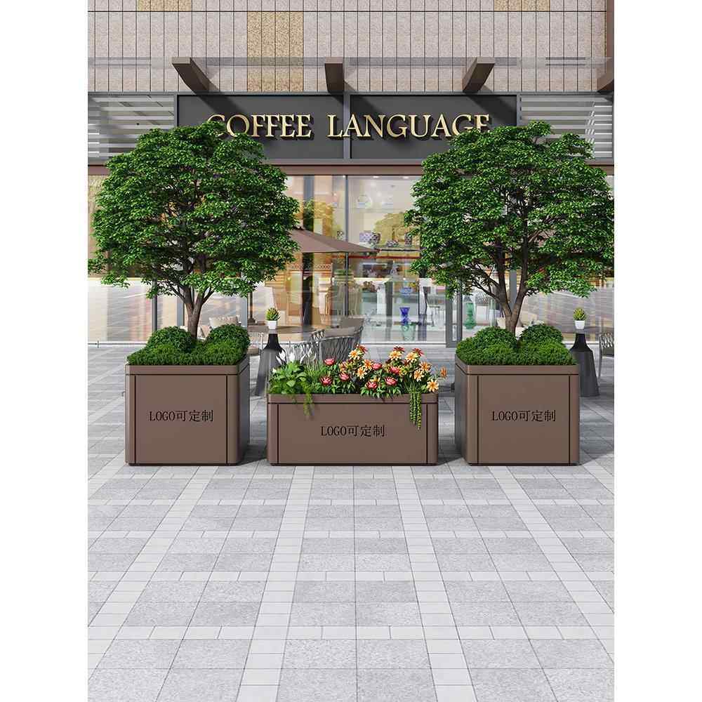 户外不锈钢花箱组合定制带轮树箱移动花盆花坛金属花槽种植箱花池,商业/办公家具,花坛/花箱,淘宝优惠券,粉丝福利购,淘宝优惠卷