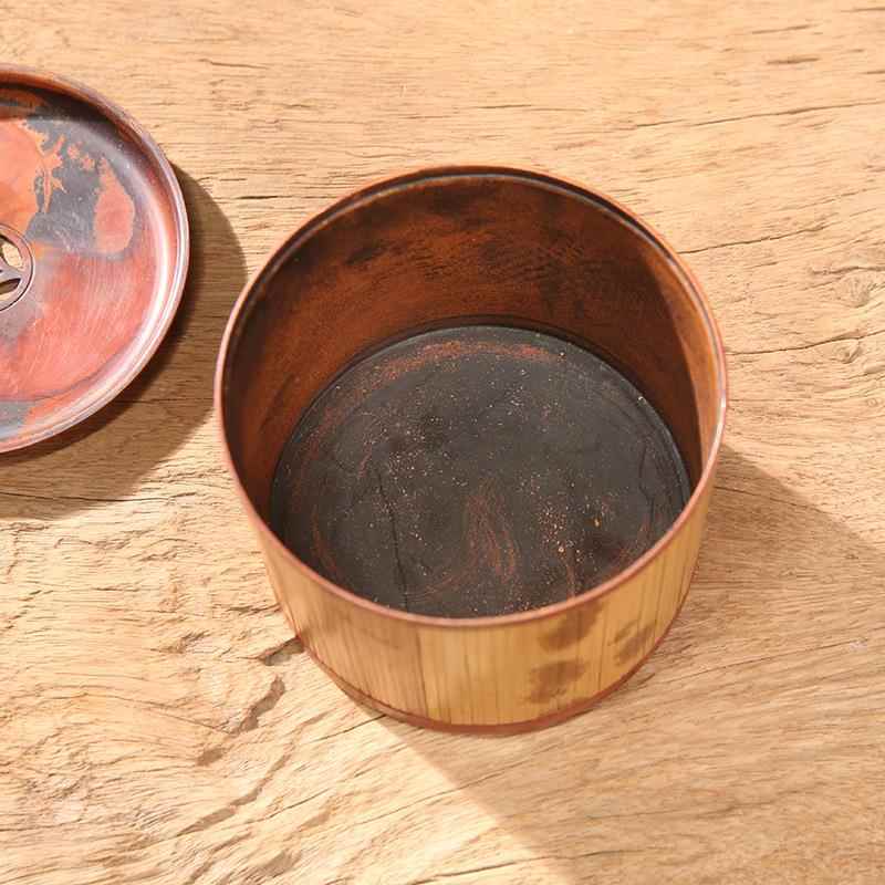 工复古精制云妃火烧ZCP色铜绿铜壶手色承茶水盂承壶托