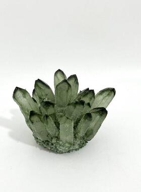 客厅茶几自然绿色水晶集群书房茶室软装现代新中国风样板房家居陈