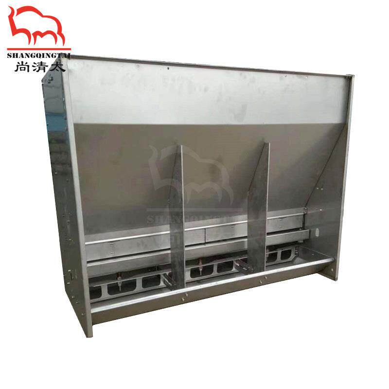 不锈钢干湿料槽猪用食槽水料共同饲喂槽猪用喂食器养殖设备