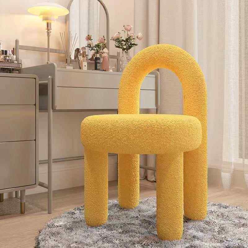 网红妆梳妆奶油美甲梳妆台家化奢用简约设计ARA师现室代卧靠背轻