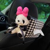 饰品车用挂 卫生盒扶手箱内装 正品 路西法猫车载纸巾盒可汽爱抽取式