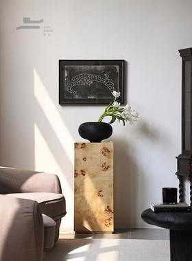 形上法式中古雕塑台木底座墩子树瘤复古家居艺术落地摆件