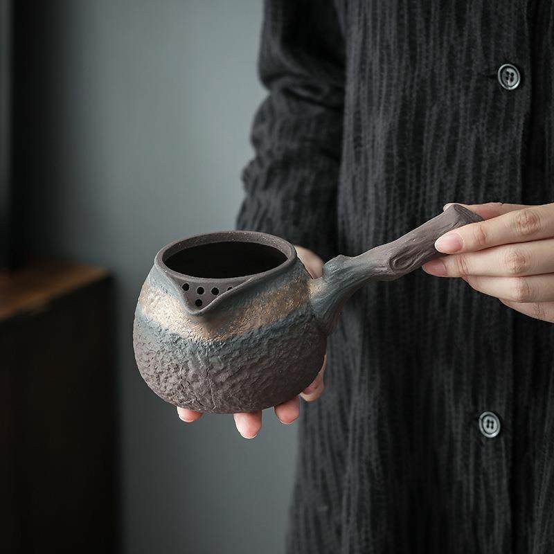 罐罐茶煮茶器烧茶壶陶瓷煮茶壶可明火电陶炉公道杯侧把壶耐高温
