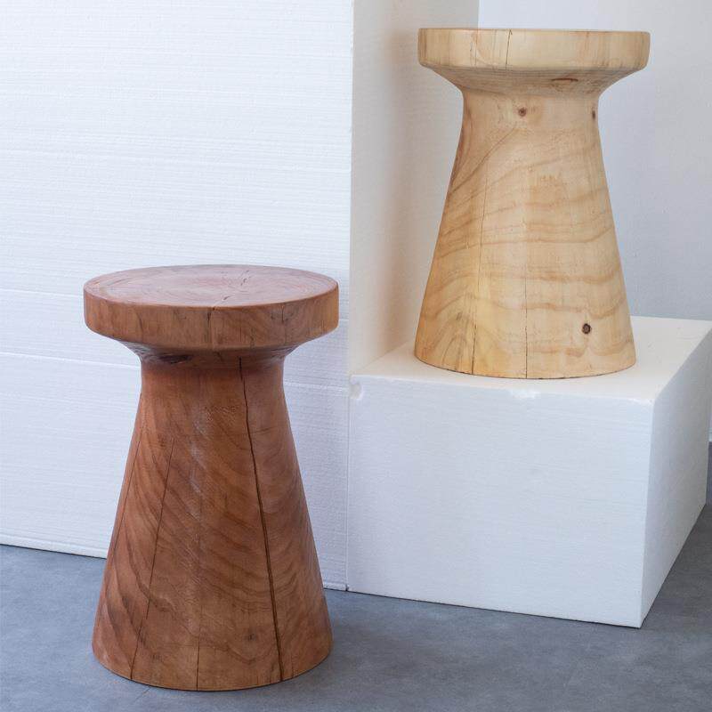 家用实木墩子现代简约树墩创意个性根雕客厅沙发圆凳民宿原木凳子