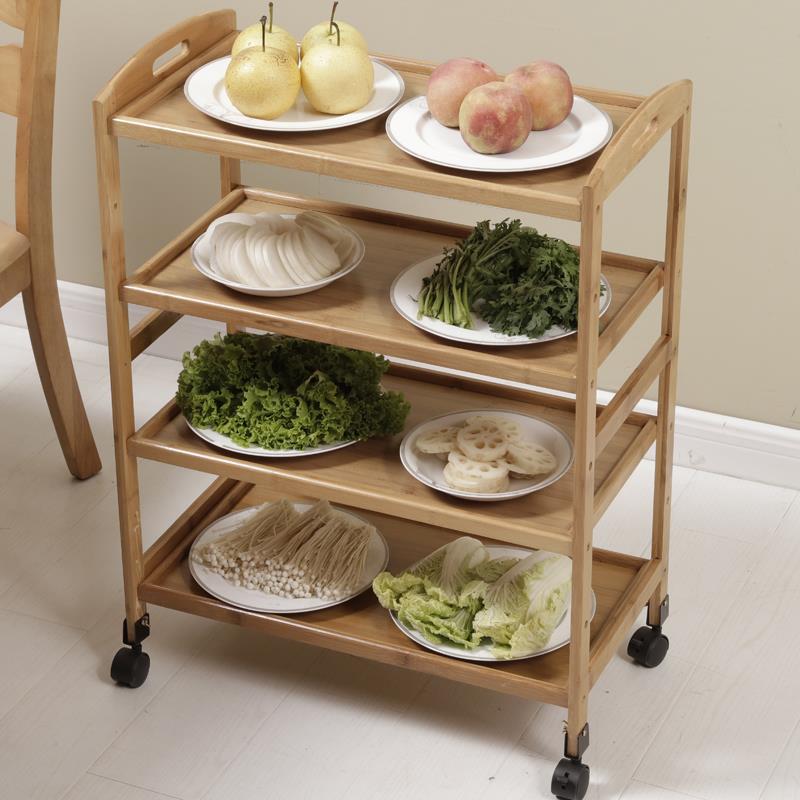 厨房菜架子置物架多层火锅店放菜架子商用移动三层4层落地蔬南舟