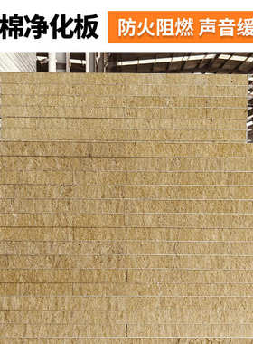 机制岩棉净化板无尘洁净室隔墙吊顶防火岩棉彩钢板岩棉夹芯阻燃板