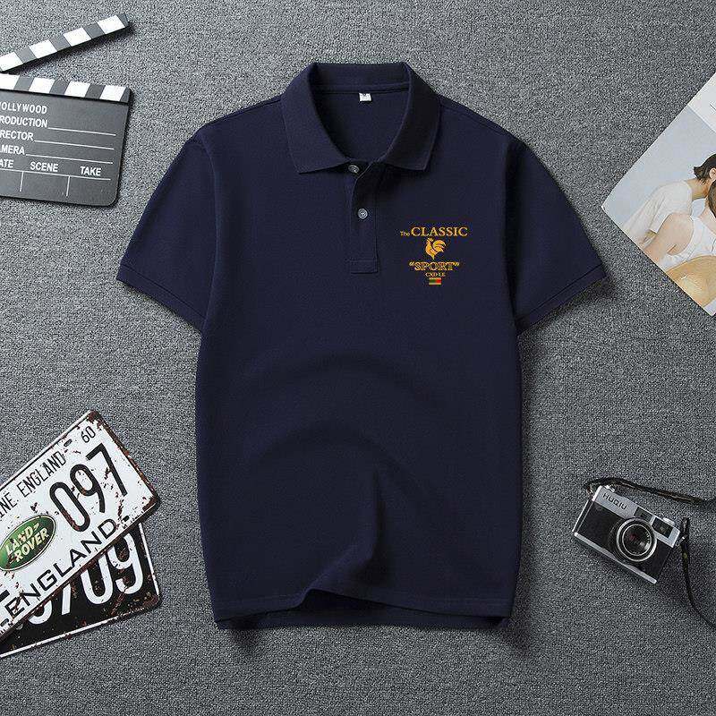 香港潮牌法国公鸡新款Polo衫男2026新款短袖t恤纯棉宽松商务翻领