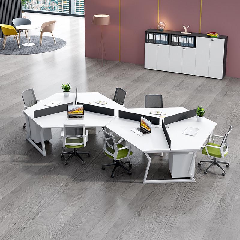 创意职员六人办公桌椅组合简约现代员工位36人办公室电脑办公桌子