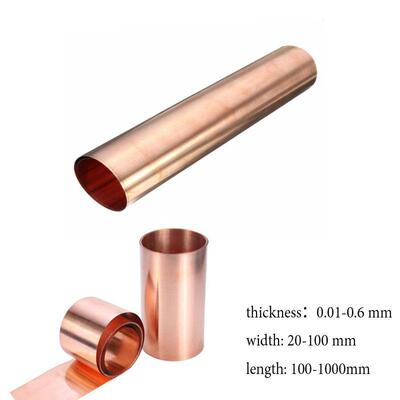 1PC 99.9% Pure Copper Metal Sheet Foil Plate Thickness 0.01-