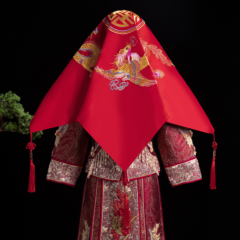 红盖头新娘盖头结婚陪嫁用品套装