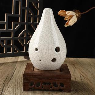 高档玥6孔中F调熏烧业演专奏型陶笛 满口埙初学低音沉 6AF陶音笛