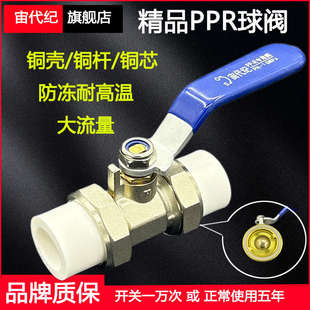 PPR双活接球阀全铜加厚4分6分1寸202532热熔管焊接球阀 精品家装