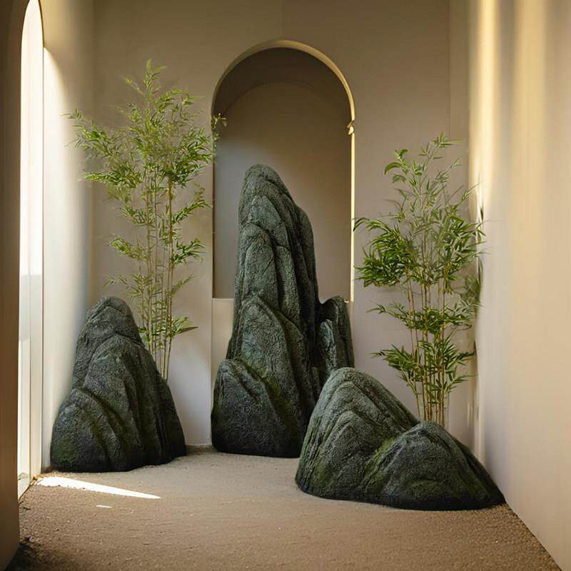 假山石落地摆件园林景观大型现代仿真假石头户外庭院鱼池别墅装饰