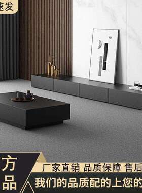 电视柜BHL客落地家用黑色现代几简约小户型简茶电视柜厅组合地极