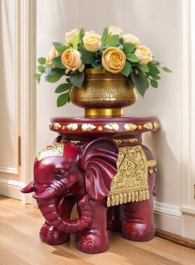 【工厂直销】创意大象换鞋凳家居客厅招财象高档花盆底座装饰摆饰