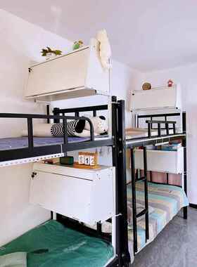 上电脑桌宿舍上铺电铺悬空桌床下头桌学习桌可DPS装床床帘内折叠