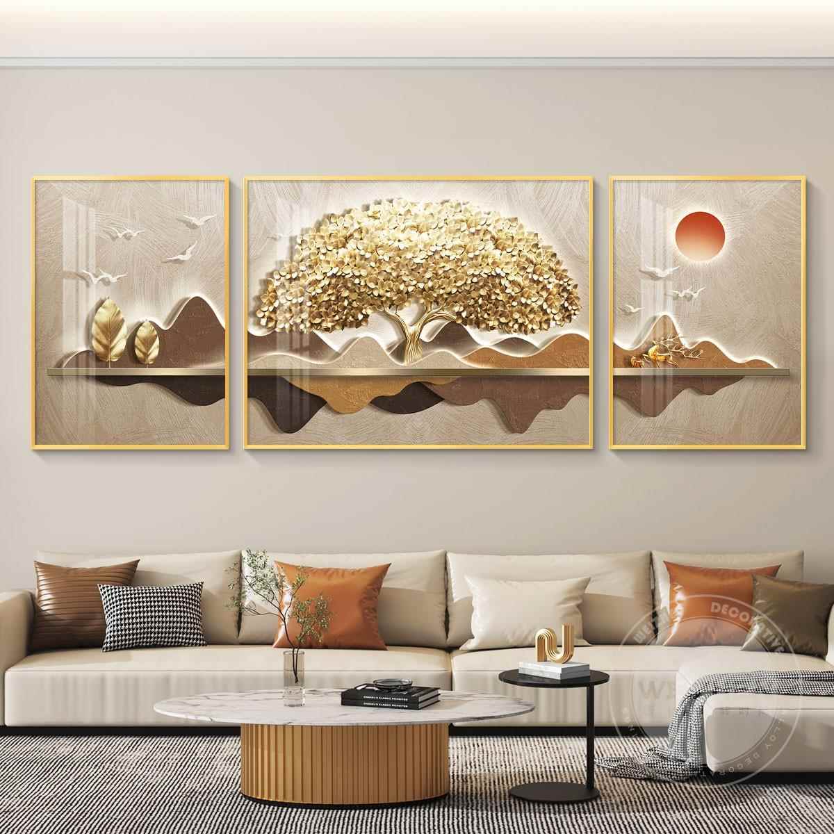背有靠山轻CN-9655-奢客厅饰画沙发背墙景壁挂装画画简约现代高级